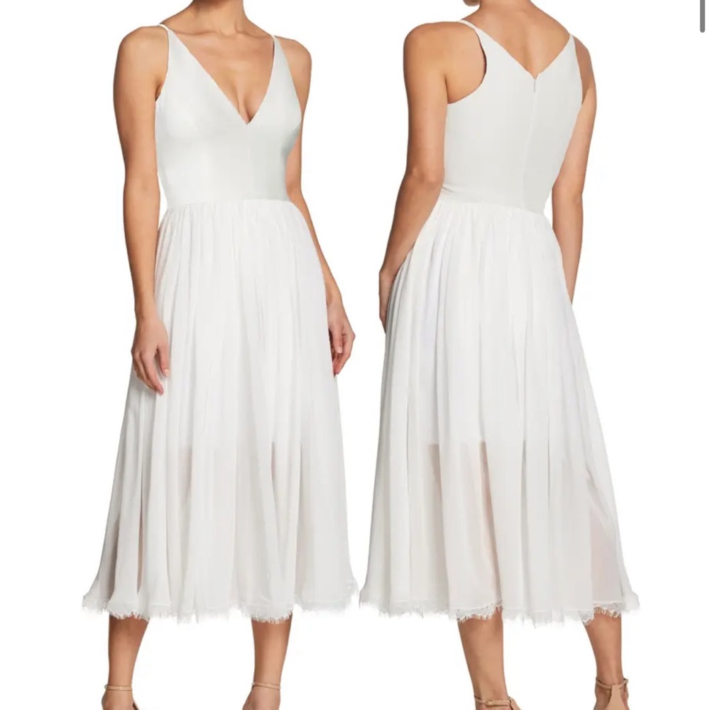 Dress the Population White Midi Dress